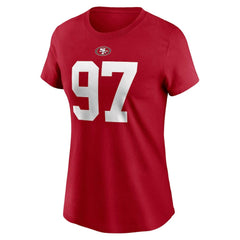 Nike Nick Bosa San Francisco 49ers Women's Player Name & Number T-Shirt Scarlet