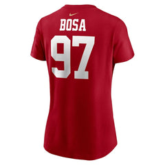 Nike Nick Bosa San Francisco 49ers Women's Player Name & Number T-Shirt Scarlet