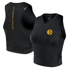 Fanatics Pittsburgh Steelers Women's Studio Fitted Gym Tank Top Black