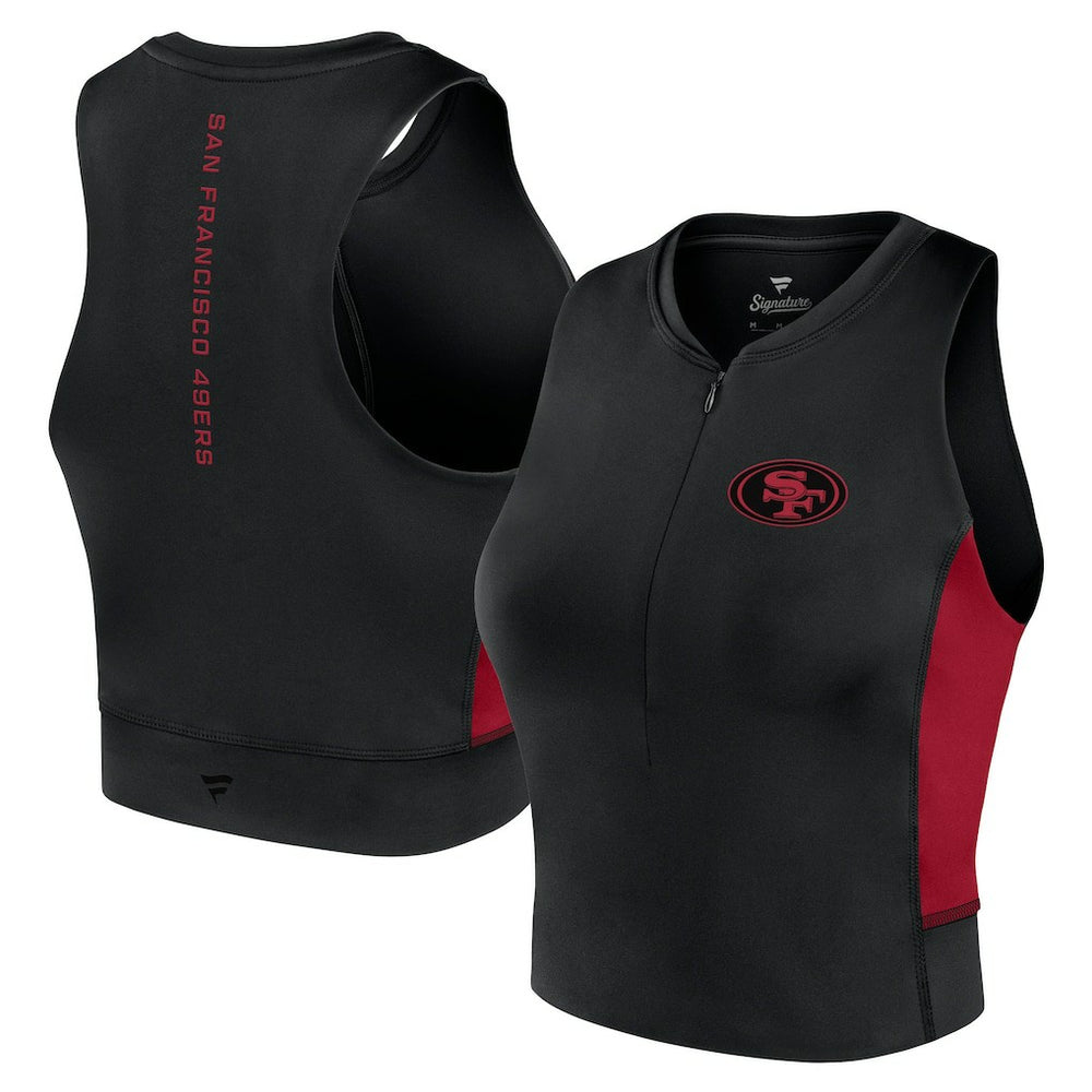 Fanatics San Francisco 49ers Women's Studio Fitted Gym Tank Top Black