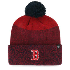 Boston Red Sox '47 Darkfreeze Cuffed Knit Hat with Pom - Red - 47 brand Discount