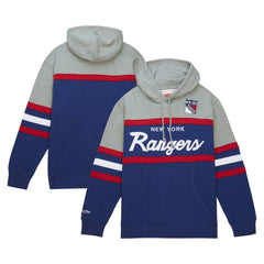 New York Rangers Head Coach Pullover Hoodie - Blue/Gray - NHL 200328530