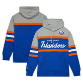 New York Islanders Head Coach Pullover Hoodie - Royal/Gray - NHL 200328531