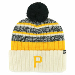 Pittsburgh Pirates '47 Tavern Cuffed Knit Hat with Pom - Natural - 47 brand Discount