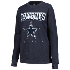 Dallas Cowboys G-III 4Her by Carl Banks Women's Comfy Cord Pullover Sweatshirt Navy