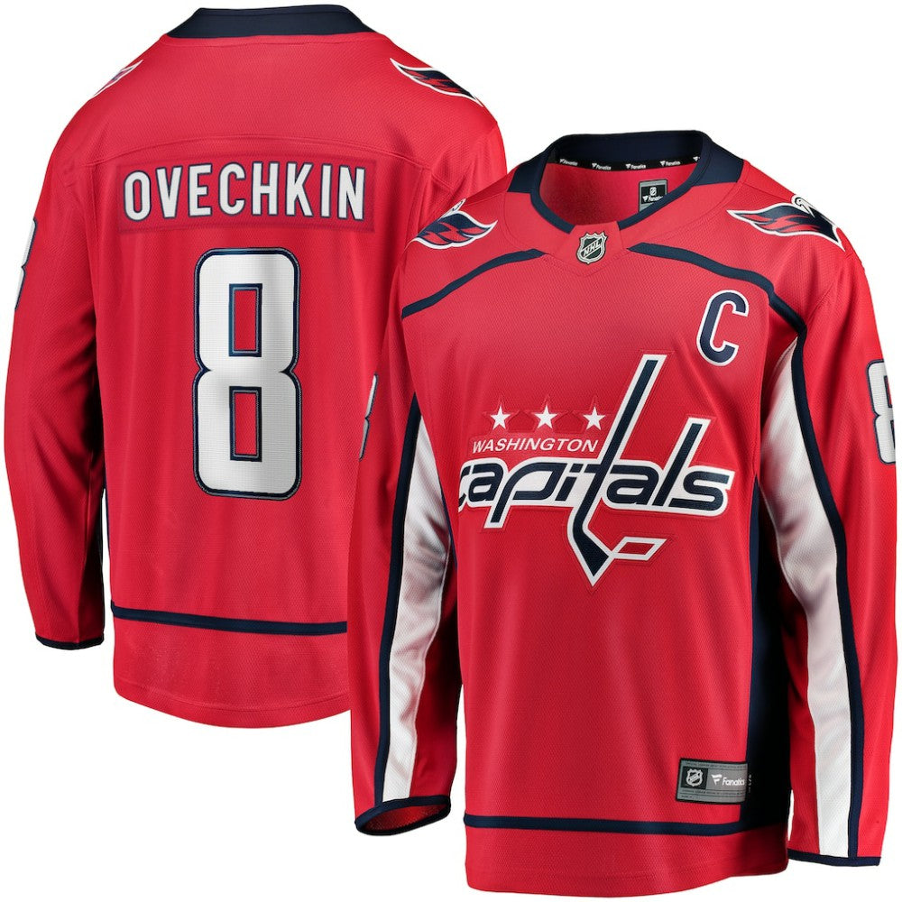 Alexander Ovechkin Washington Capitals Fanatics Captain Patch Home Breakaway Jersey - Red - NHL 200340946