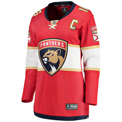 Aleksander Barkov Florida Panthers Fanatics Women's Captain Patch Home Breakaway Player Jersey - Red - NHL 200340953
