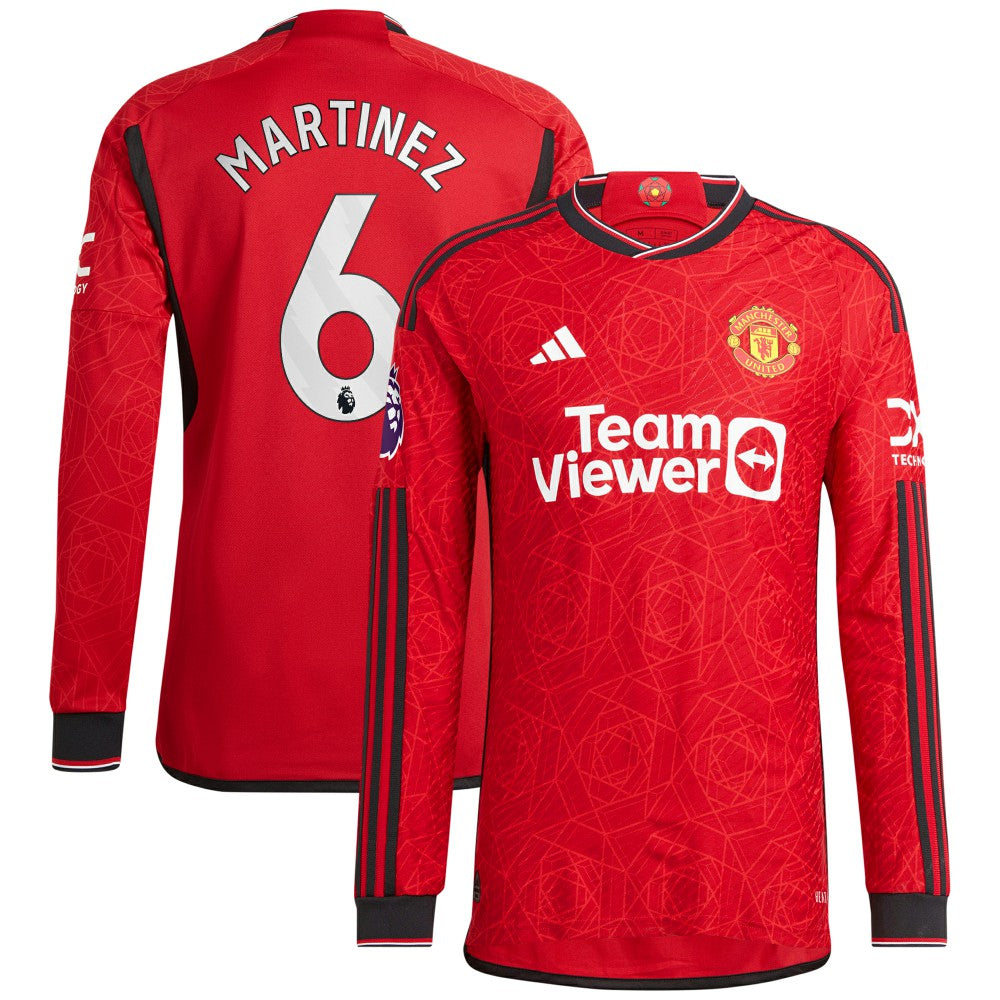 Lisandro Martínez Manchester United 2023/24 Home Long Sleeve Player Jersey Red - Adidas