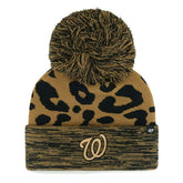 Washington Nationals '47 Women's Leopard Rosette Cuffed Knit Hat with Pom - 47 brand Sale
