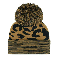 Washington Nationals '47 Women's Leopard Rosette Cuffed Knit Hat with Pom - 47 brand Sale