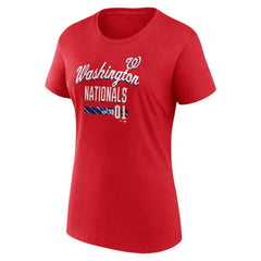Washington Nationals Fanatics Women's Logo Fitted T-Shirt - Red - Fanatics on Sale