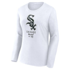 Chicago White Sox Fanatics Women's Lightweight Fitted Long Sleeve T-Shirt - White - Fanatics on Sale