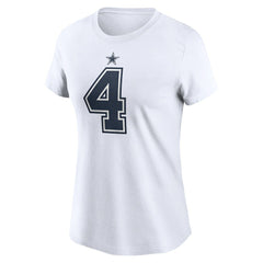 Nike Dak Prescott Dallas Cowboys Women's Player Name & Number T-Shirt White