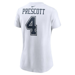 Nike Dak Prescott Dallas Cowboys Women's Player Name & Number T-Shirt White