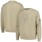 New York Mets Pro Standard Neutral Drop Shoulder Pullover Sweatshirt - Pewter - MLB on Sale