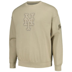 New York Mets Pro Standard Neutral Drop Shoulder Pullover Sweatshirt - Pewter - MLB on Sale