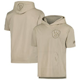 Milwaukee Brewers Pro Standard Neutral Hoodie T-Shirt - Tan - MLB Discount