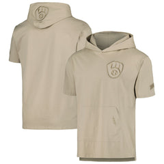 Milwaukee Brewers Pro Standard Neutral Hoodie T-Shirt - Tan - MLB Discount