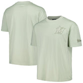 Miami Marlins Pro Standard Oversized Neutral CJ Dropped Shoulders T-Shirt - Mint - MLB Lifestyle