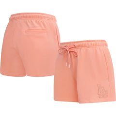 Los Angeles Dodgers Pro Standard Women's Neutral Fleece Shorts - Pink - MLB on Sale