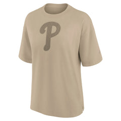 Philadelphia Phillies Fanatics Women's Oversized Elements T-Shirt - Khaki - Fanatics Discount