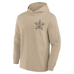 Houston Astros Fanatics Elements Lightweight Fleece Hoodie - Khaki - Fanatics on Sale