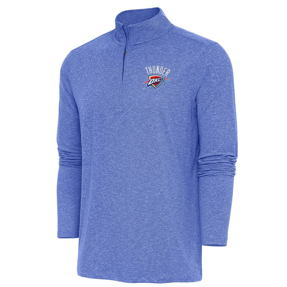 Oklahoma City Thunder Antigua Hunk Quarter-Zip Pullover Top Heather Royal