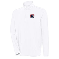 Washington Wizards Antigua Hunk Quarter-Zip Pullover Top White