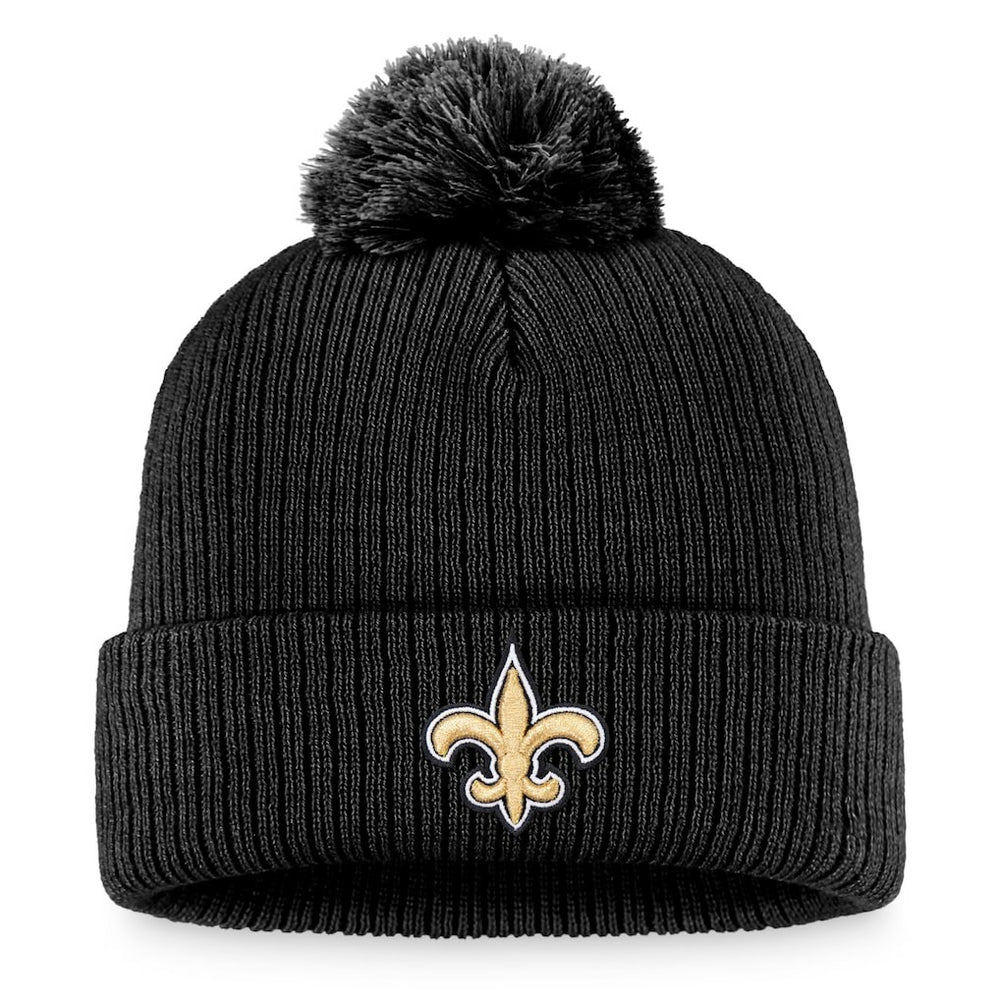 Fanatics New Orleans Saints Women's Cuffed Knit Hat with Pom Black