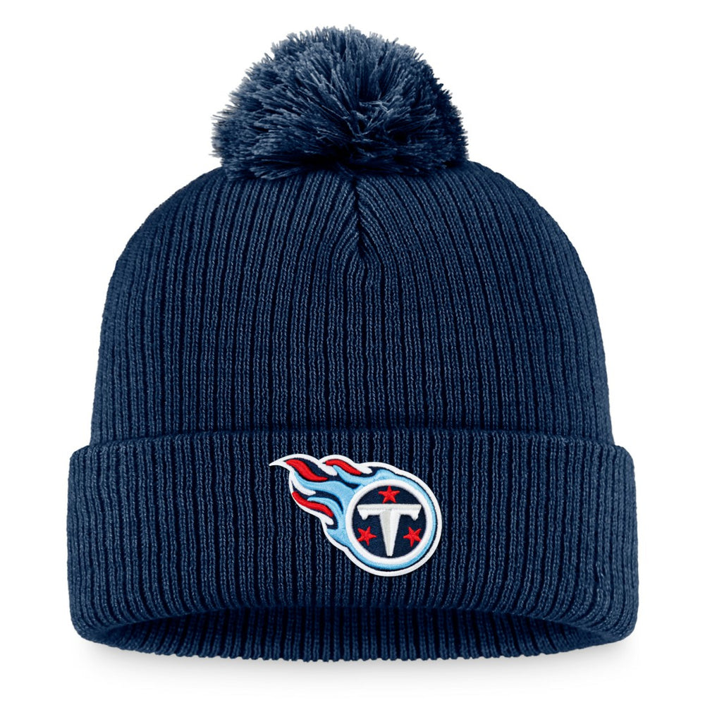 Fanatics Tennessee Titans Women's Cuffed Knit Hat with Pom Navy