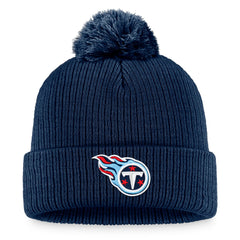 Fanatics Tennessee Titans Women's Cuffed Knit Hat with Pom Navy