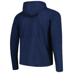 Seattle Kraken Antigua Spikes Raglan Quarter-Zip Hoodie - Heather Navy - NHL 200360266