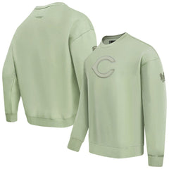 Cincinnati Reds Pro Standard Neutral Drop Shoulder Pullover Sweatshirt - Green - MLB on Sale