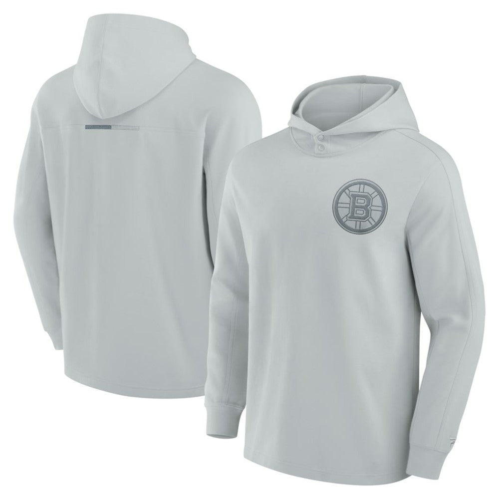 Boston Bruins Fanatics Elements Lightweight Tri-Blend Fleece Hoodie - Gray - NHL 200363649