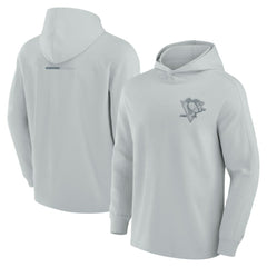 Pittsburgh Penguins Fanatics Elements Lightweight Tri-Blend Fleece Hoodie - Gray - NHL 200363658