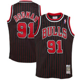 Dennis Rodman Chicago Bulls Youth 1995/96 Hardwood Classics Swingman Jersey for sale Black | Mitchell & Ness for sale