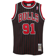 Dennis Rodman Chicago Bulls Youth 1995/96 Hardwood Classics Swingman Jersey for sale Black | Mitchell & Ness for sale