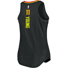 Trae Young Atlanta Hawks Women's Fast Break Tank Jersey Icon Edition Black | Fanatics
