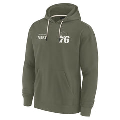 Philadelphia 76ers Unisex Elements Super Soft Fleece Pullover Hoodie Olive | Fanatics discount
