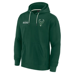 Milwaukee Bucks Unisex Elements Super Soft Fleece Pullover Hoodie Hunter Green | Fanatics US