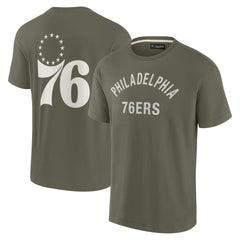 Philadelphia 76ers Unisex Elements Super Soft Short Sleeve T-Shirt Olive | Fanatics