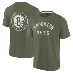 Brooklyn Nets Unisex Elements Super Soft Short Sleeve T-Shirt Olive | Fanatics for sale