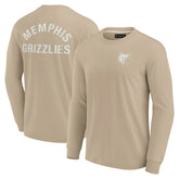 Memphis Grizzlies Unisex Elements Super Soft Long Sleeve T-Shirt Khaki | Fanatics Lifestyle