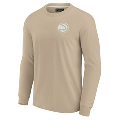 Atlanta Hawks Unisex Elements Super Soft Long Sleeve T-Shirt Khaki | Fanatics Near Me