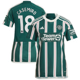 Casemiro Manchester United Women's 2023/24 Away Replica Player Jersey Green - Adidas Discount