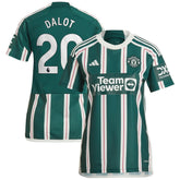 Diogo Dalot Manchester United Women's 2023/24 Away Replica Player Jersey Green - Adidas outlet