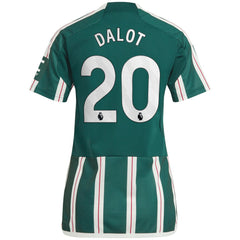 Diogo Dalot Manchester United Women's 2023/24 Away Replica Player Jersey Green - Adidas outlet