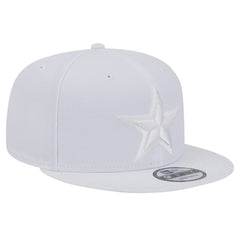Dallas Cowboys New Era Main White on White 9FIFTY Snapback Hat