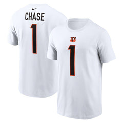 Nike Ja'Marr Chase Cincinnati Bengals Player Name & Number T-Shirt White