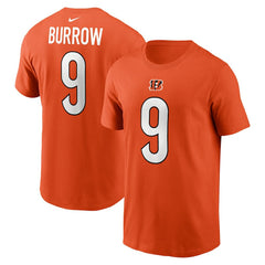 Nike Joe Burrow Cincinnati Bengals Player Name & Number T-Shirt Orange